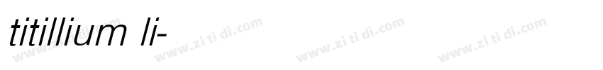 titillium li字体转换